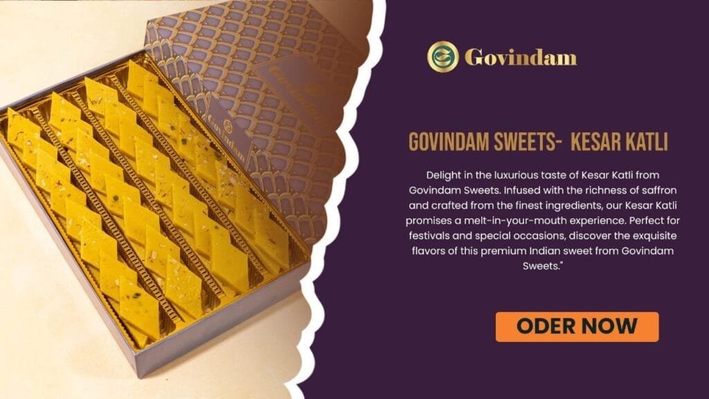 Saffron Barfi Govindam Sweets, Kesar Mithai Govindam Sweets, Best Kesar Katli in Jaipur