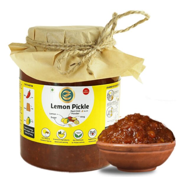 Crushed lemon pickle showing perfect texture and spice blend