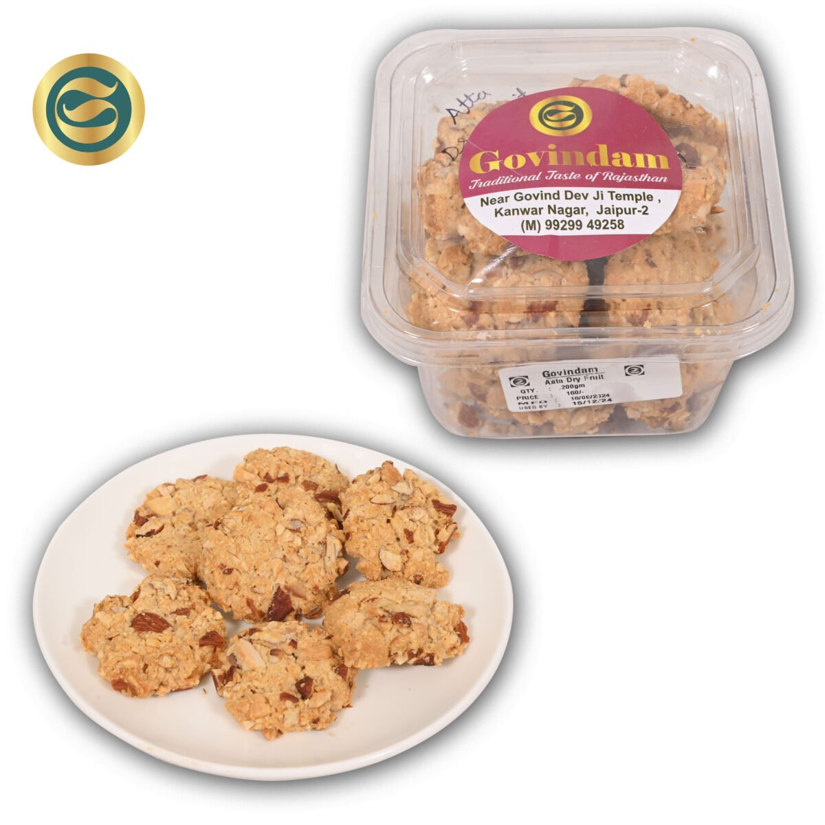 Rich whole wheat cookies studded with premium dry fruits