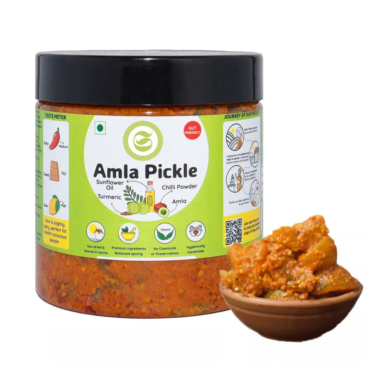 Amla pickle enhancing traditional Indian meal spread