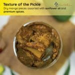 Traditional pickle making process showing careful preparation