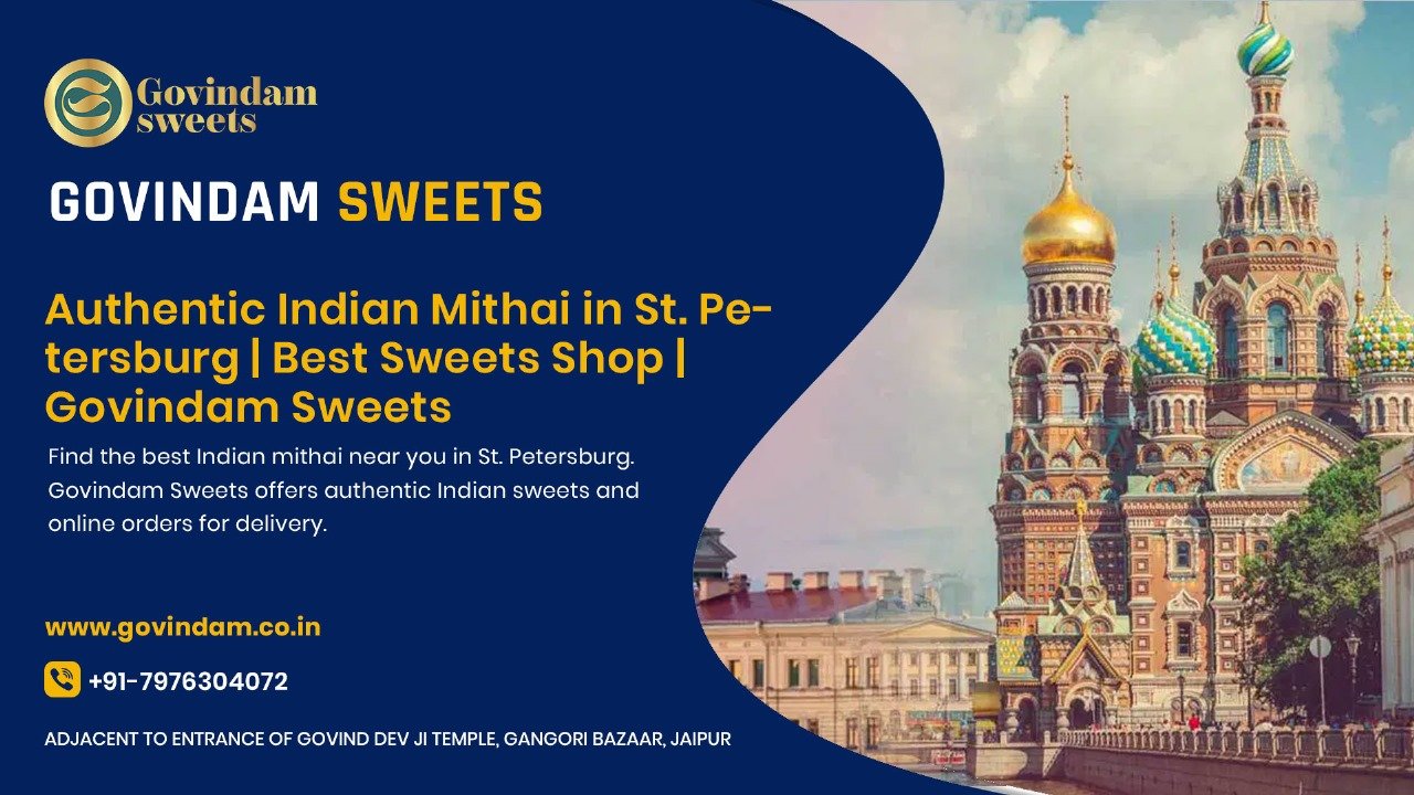 Premium selection of authentic Indian mithai in St. Petersburg featuring traditional sweets with artistic presentation